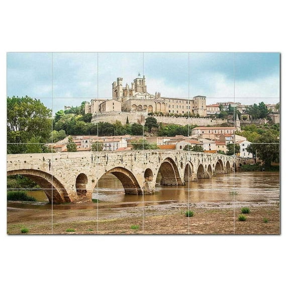 Bridge Ceramic Tile Mural Kitchen Backsplash Bathroom Shower, 400279-XL64