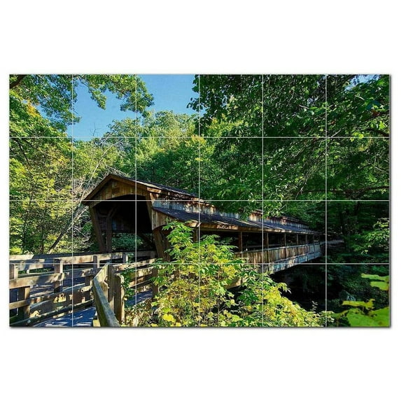 Bridge Ceramic Tile Mural Kitchen Backsplash Bathroom Shower, 400293-M64