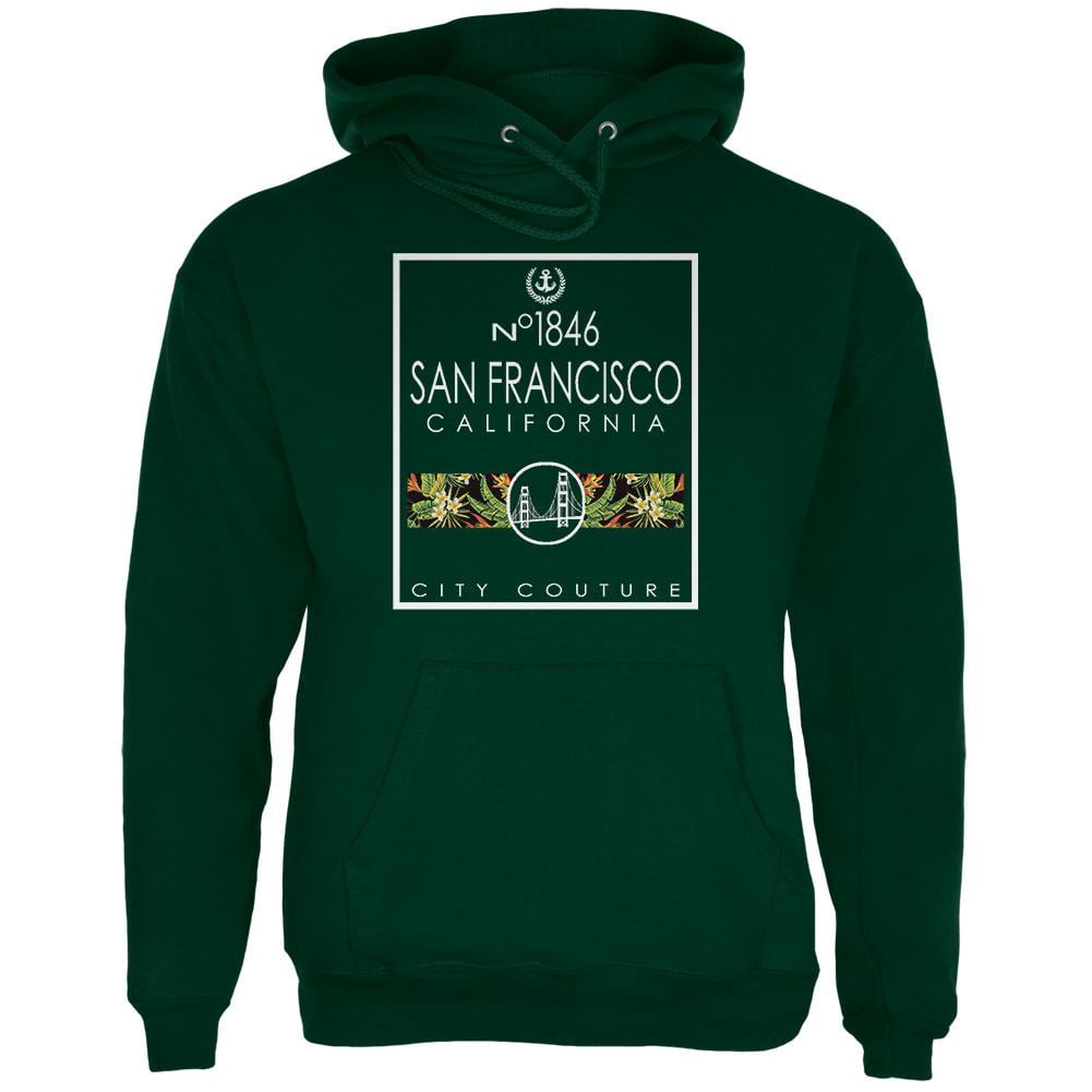 Bridge Cute Couture San Francisco California Mens Hoodie, SM / Green