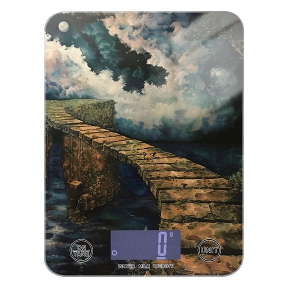 Bridge Food Scale Digital Kitchen Scale Waterproof Grams Ounces lbs for Weight Loss