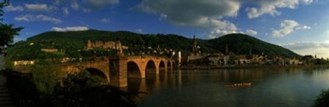 Bridge Heidelberg Germany Canvas Art - Panoramic Images (18 x 6)