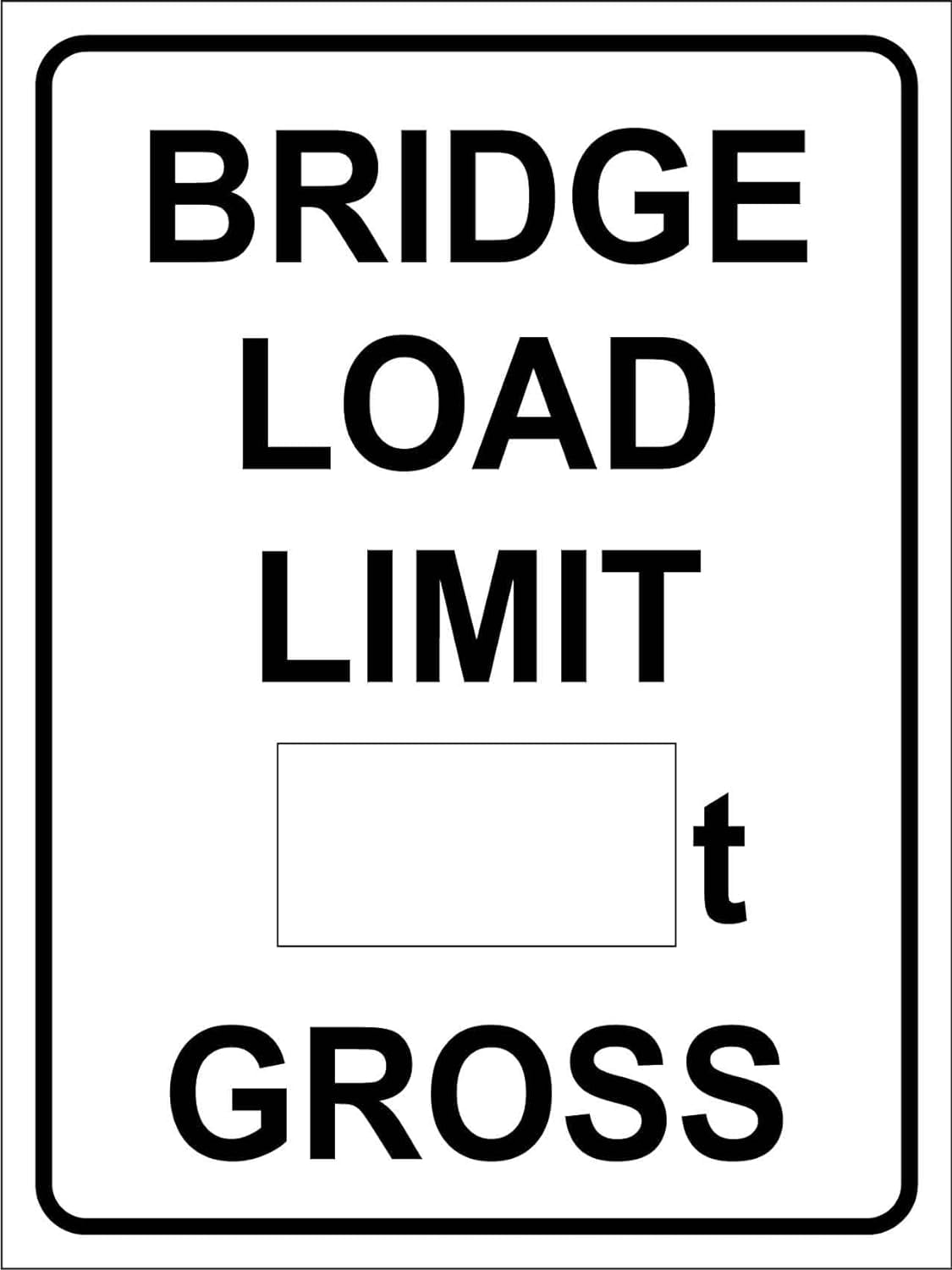 Bridge Load Limit Sign Metal Tin Sign Caution Danger Safety Security ...
