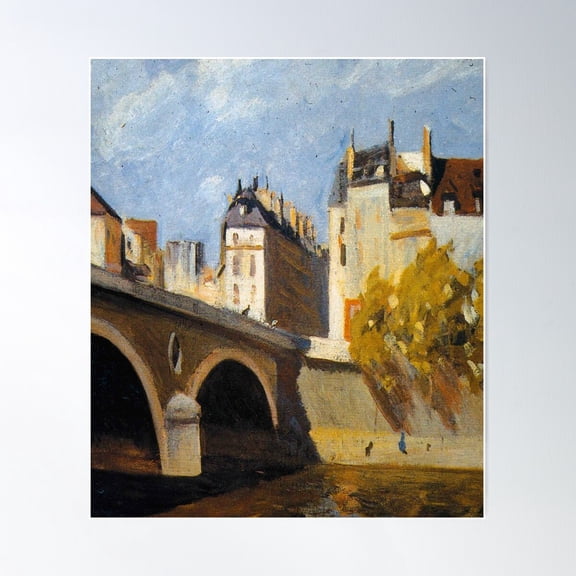 Bridge On The Seine-Edward Hopper Poster Wall Art, Modern Wall Decor For Living Room Bedroom, 8x12 UNFRAMED