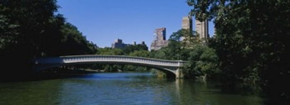 Bridge Over A Lake Bow Bridge Manhattan NYC New York City New York State USA Canvas Art - Panoramic Images (18 x 7)