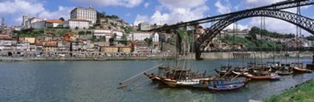 Bridge Over A River Dom Luis I Bridge Douro River Porto Douro Litoral Portugal Canvas Art - Panoramic Images (18 x 6)