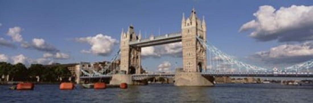 Bridge Over A River Tower Bridge Thames River London England United Kingdom Canvas Art - Panoramic Images (18 x 6)