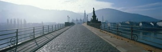 Bridge Over The Neckar River Heidelberg Germany Canvas Art - Panoramic Images (36 x 12)