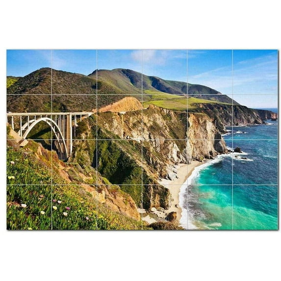 Bridge Photo Ceramic Tile Mural Kitchen Backsplash Bathroom Shower, 404248-M64