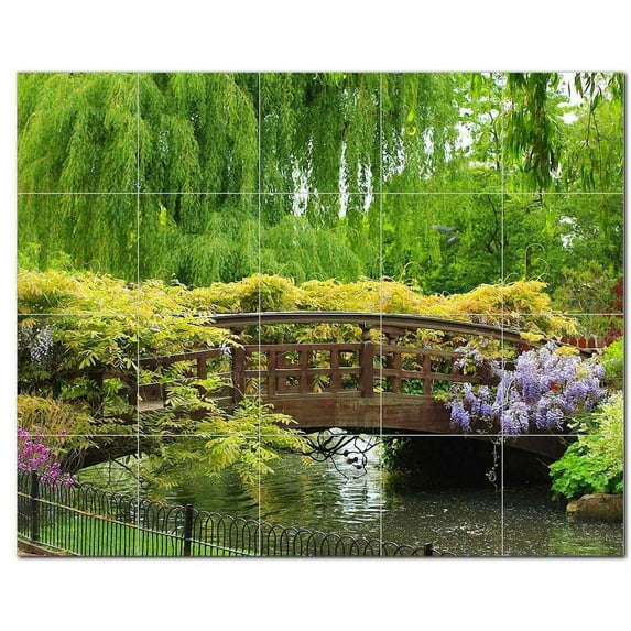Bridge Photo Ceramic Tile Mural Kitchen Backsplash Bathroom Shower, 404275-L54