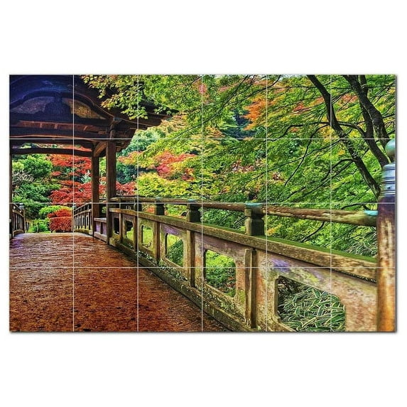 Bridge Photo Ceramic Tile Mural Kitchen Backsplash Bathroom Shower, 404281-L64