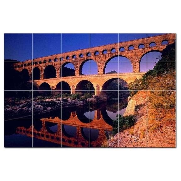 Bridge Photo Ceramic Tile Mural Kitchen Backsplash Bathroom Shower, 404282-S64