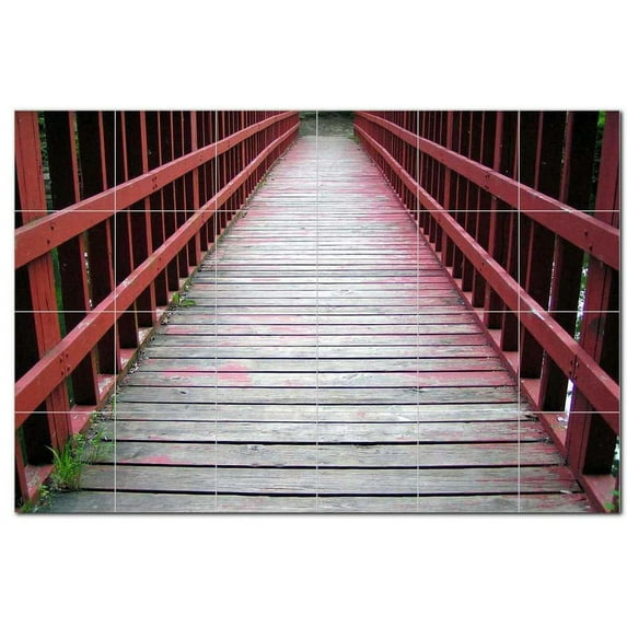 Bridge Photo Ceramic Tile Mural Kitchen Backsplash Bathroom Shower, 404291-L64