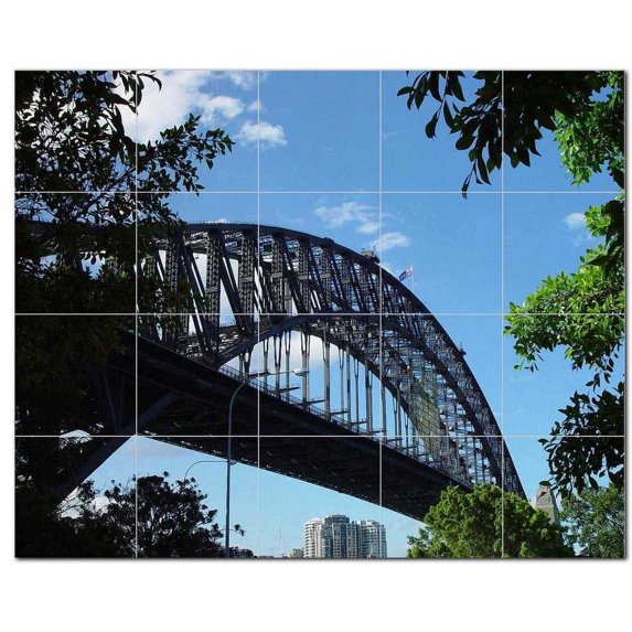 Bridge Picture Ceramic Tile Mural Kitchen Backsplash Bathroom Shower, 404307-L54
