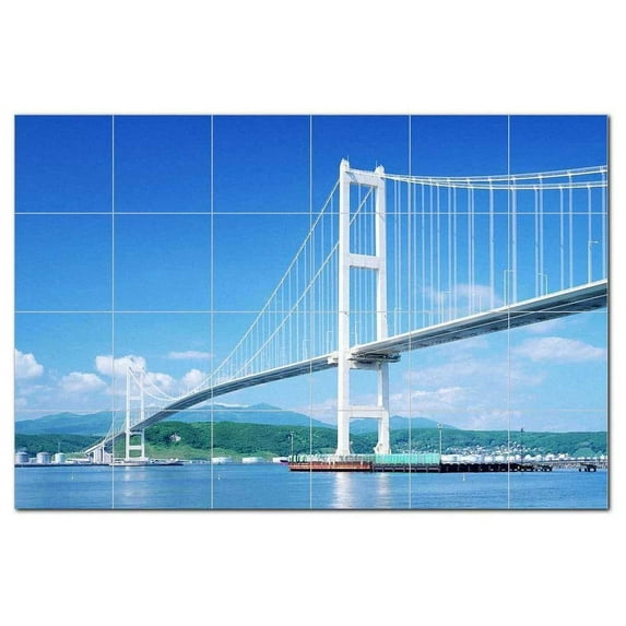Bridge Picture Ceramic Tile Mural Kitchen Backsplash Bathroom Shower, 404321-S64