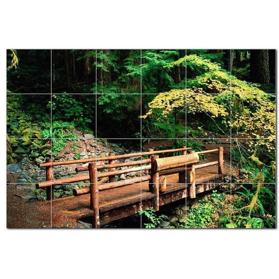 Bridge Picture Ceramic Tile Mural Kitchen Backsplash Bathroom Shower, 404329-M64