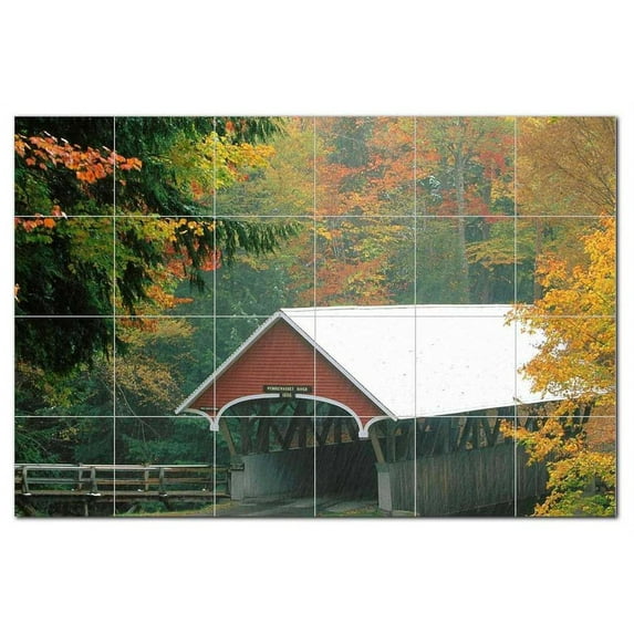 Bridge Picture Ceramic Tile Mural Kitchen Backsplash Bathroom Shower, 404335-L64
