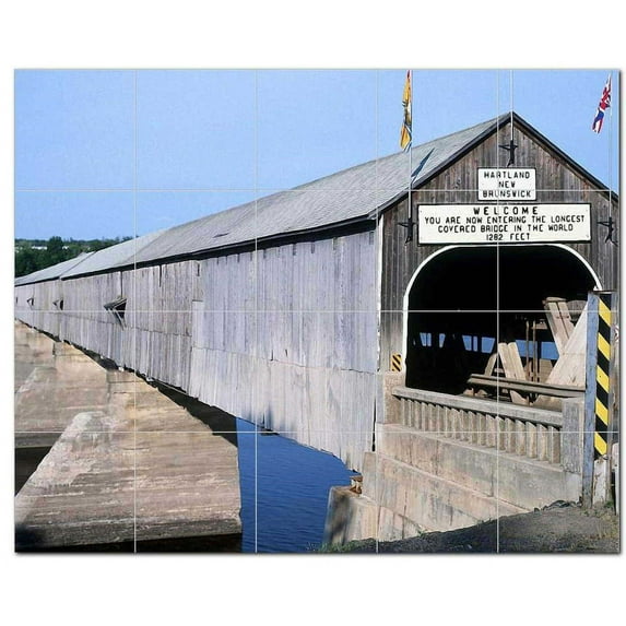 Bridge Picture Ceramic Tile Mural Kitchen Backsplash Bathroom Shower, 404336-L54