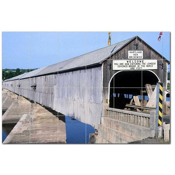 Bridge Picture Ceramic Tile Mural Kitchen Backsplash Bathroom Shower, 404336-XL6
