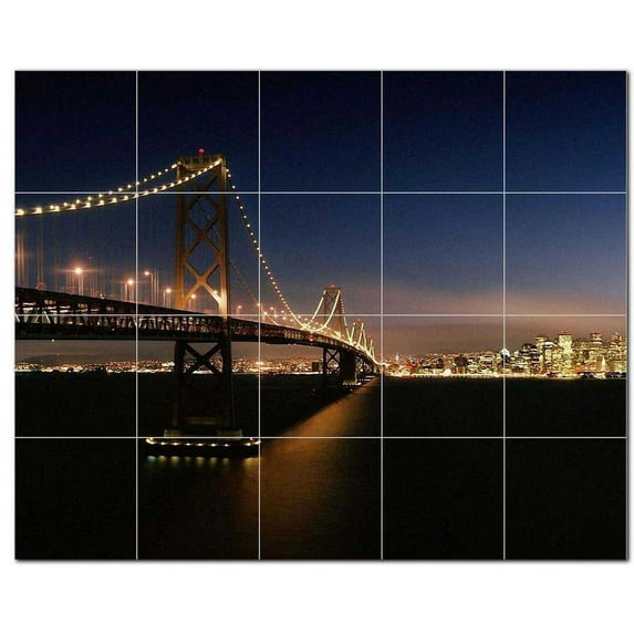 Bridge Picture Ceramic Tile Mural Kitchen Backsplash Bathroom Shower, 404356-M54