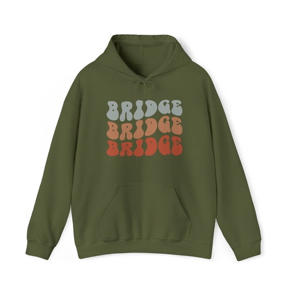 Bridge Player Retro 70s Hoodie, Gifts, Hooded Sweatshirt