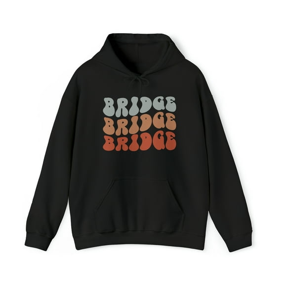 Bridge Player Retro 70s Hoodie, Gifts, Hooded Sweatshirt