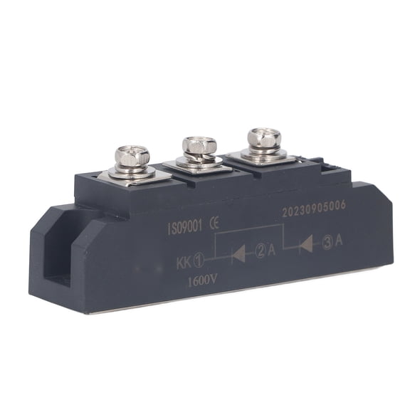 Bridge Rectifier 1600V 3 Terminal Common Cathode Module Diode Bridge Rectifier MDK 70A, 14.00 x 8.00 x 3.00 inches / 35.6 x 20.3 x 7.6 cm Electronic Diode Rectifier Set