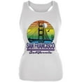 thumbnail image 1 of Bridge San Francisco California Rainbow Gradient Juniors Soft Tank Top White MD, 1 of 1