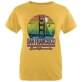 thumbnail image 1 of Bridge San Francisco California Rainbow Gradient Womens T Shirt Yellow X-LG, 1 of 1