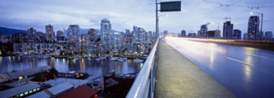Bridge Vancouver British Columbia Canada Canvas Art - Panoramic Images (36 x 13)