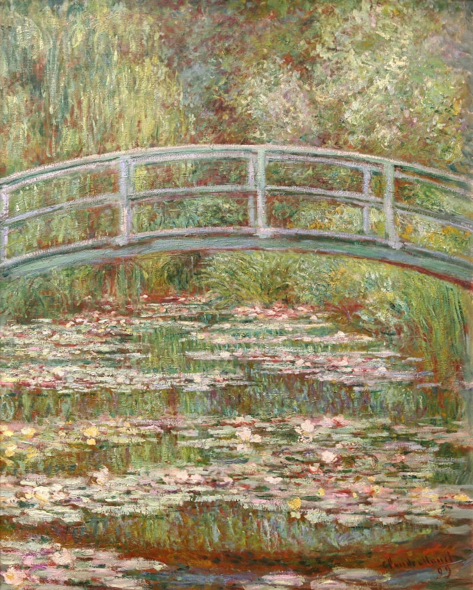 Bridge & Water-lilies 1899 Canvas Art - Claude Monet (18 x 24)