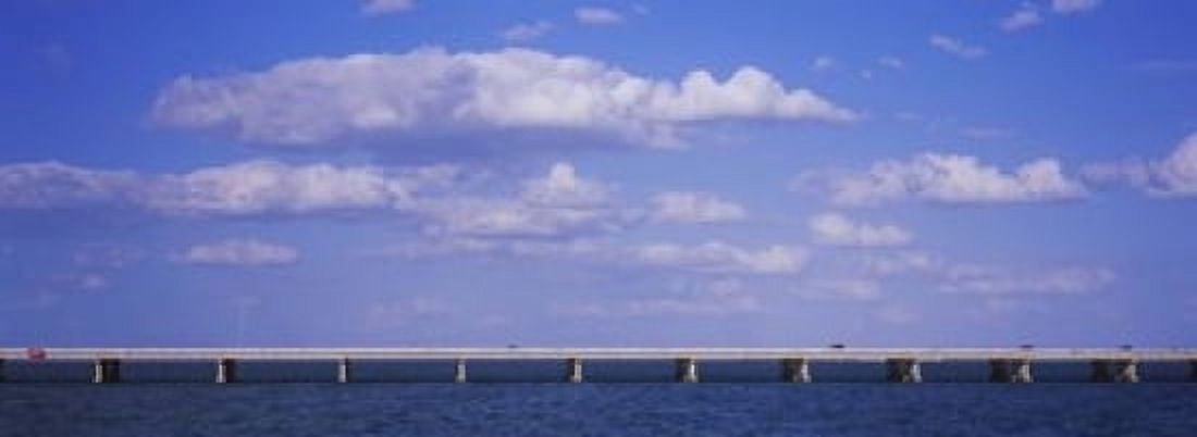 Bridge across a bay Sunshine Skyway Bridge Tampa Bay Florida USA Canvas Art - Panoramic Images (18 x 7)