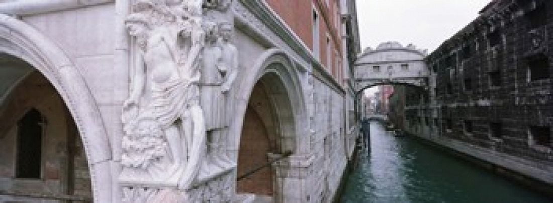 Bridge across a canal Bridge of Sighs Venice Italy Canvas Art - Panoramic Images (18 x 7)