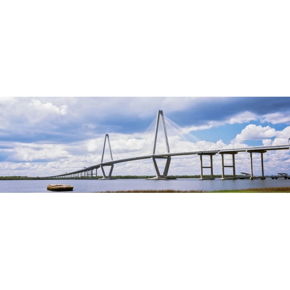 Bridge across a river Arthur Ravenel Jr Bridge Cooper River Charleston South Carolina USA Canvas Art - Panoramic Images (36 x 12)