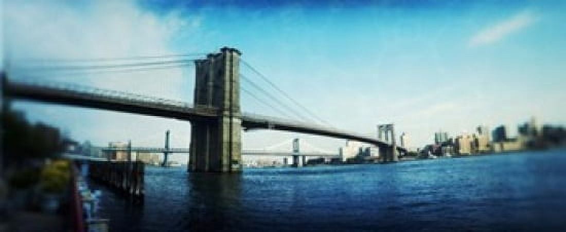Bridge across a river Brooklyn Bridge East River Brooklyn New York City New York State USA Canvas Art - Panoramic Images (15 x 6)