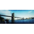 thumbnail image 1 of Bridge across a river, Brooklyn Bridge, East River, Brooklyn, New York City, New York State, USA Poster Print (15 x 6), 1 of 1
