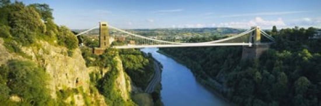Bridge across a river Clifton Suspension Bridge Avon Gorge Bristol England Canvas Art - Panoramic Images (18 x 6)