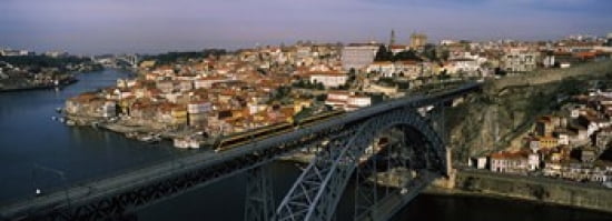 Bridge across a river Dom Luis I Bridge Duoro River Porto Portugal Canvas Art - Panoramic Images (36 x 13)