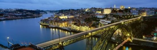 Bridge across a river Dom Luis I Bridge Oporto Portugal Canvas Art - Panoramic Images (36 x 12)