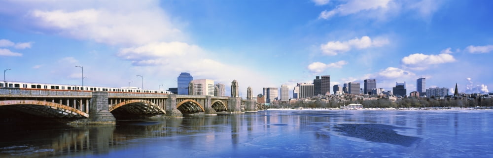 Bridge across a river Longfellow Bridge Charles River Boston Massachusetts USA Canvas Art - Panoramic Images (27 x 9)