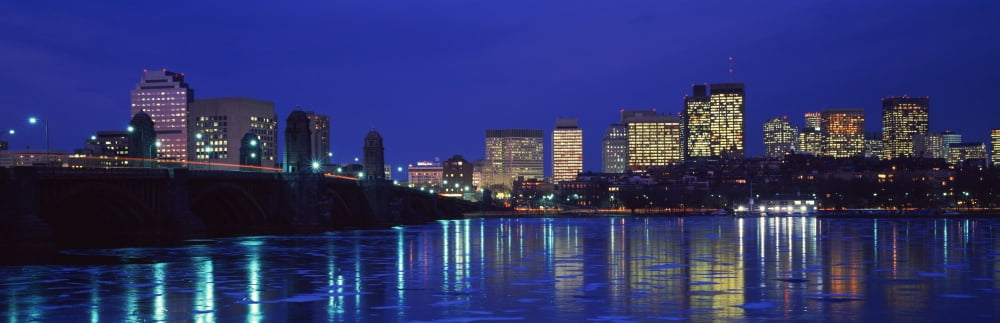 Bridge across a river Longfellow Bridge Charles River Boston Massachusetts USA Canvas Art - Panoramic Images (36 x 12)
