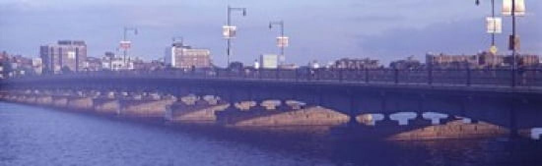 Bridge across a river Longfellow Bridge Charles River Boston Suffolk County Massachusetts USA Canvas Art - Panoramic Images (18 x 6)