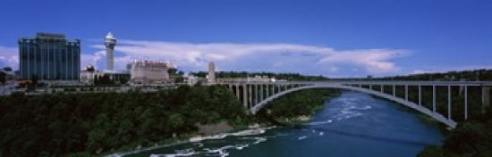 Bridge across a river Rainbow Bridge Niagara River Niagara Falls New York State USA Canvas Art - Panoramic Images (36 x 12)