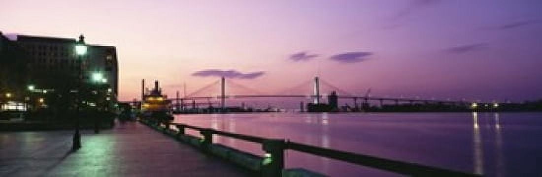 Bridge across a river Savannah River Atlanta Georgia USA Canvas Art - Panoramic Images (18 x 6)
