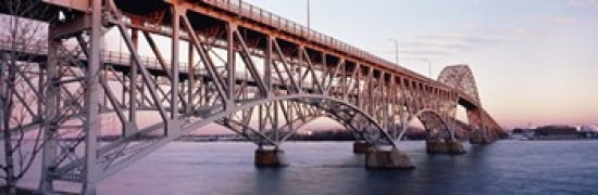 Bridge across a river South Grand Island Bridge Niagara River Grand Island Erie County New York State USA Canvas Art - Panoramic Images (36 x 12)