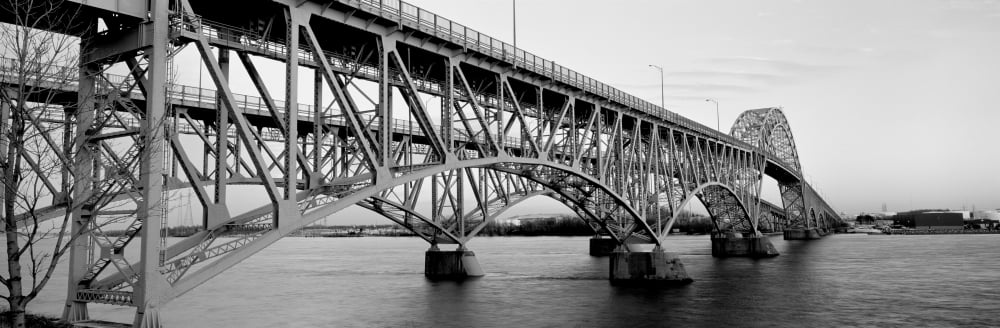 Bridge across a river South Grand Island Bridge Niagara River Grand Island Erie County New York State USA Canvas Art - Panoramic Images (6 x 18)