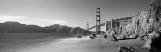 Bridge across a sea Golden Gate Bridge San Francisco California USA Canvas Art - Panoramic Images (18 x 6)
