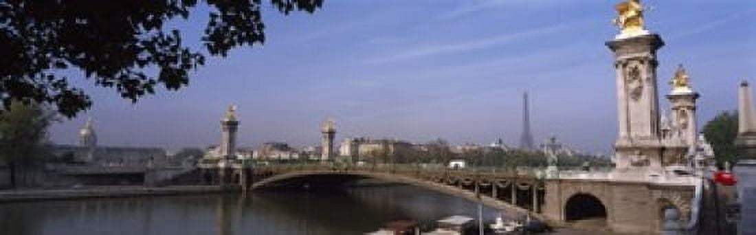 Bridge across a river with the Eiffel Tower in the background Pont Alexandre III Seine River Paris Ile-de-France France Canvas Art - Panoramic Images (18 x 6)