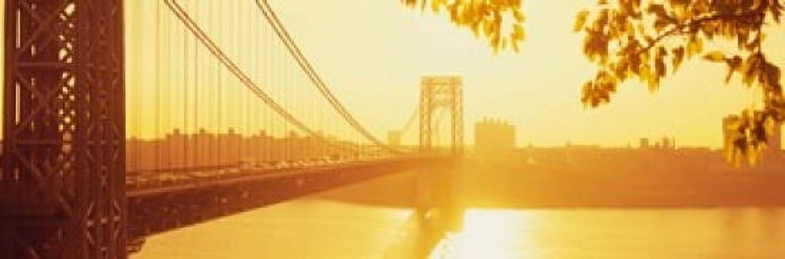 Bridge across the river George Washington Bridge New York City New York State USA Canvas Art - Panoramic Images (18 x 6)