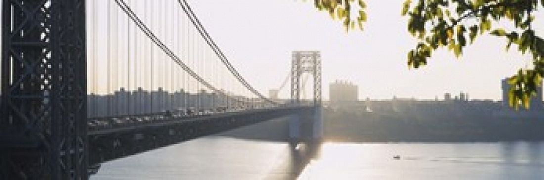 Bridge across the river George Washington Bridge New York City New York State USA Canvas Art - Panoramic Images (18 x 6)