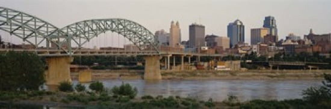 Bridge across the river Kansas City Missouri USA Canvas Art - Panoramic Images (18 x 6)